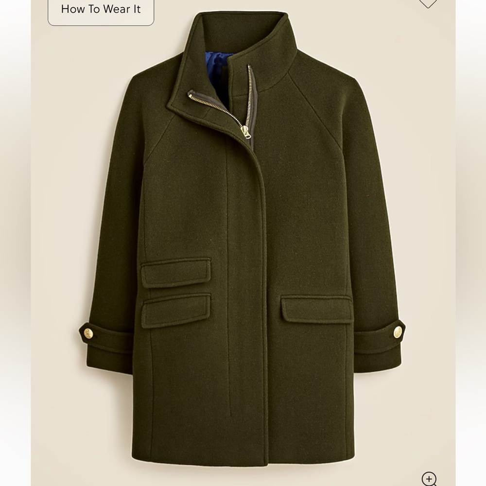 J. CREW Nello Gori Toscana coat *NWT* in Dark Moss